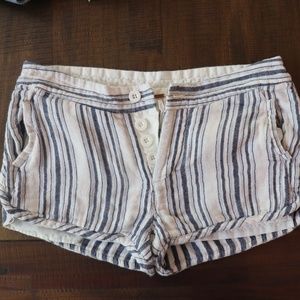 Free People Night Moves Cotton Striped Shorts